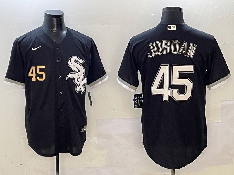 Men Chicago White Sox #45 Jordan Black Game 2025 Nike MLB Jersey style 5